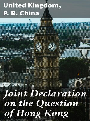 cover image of Joint Declaration on the Question of Hong Kong
